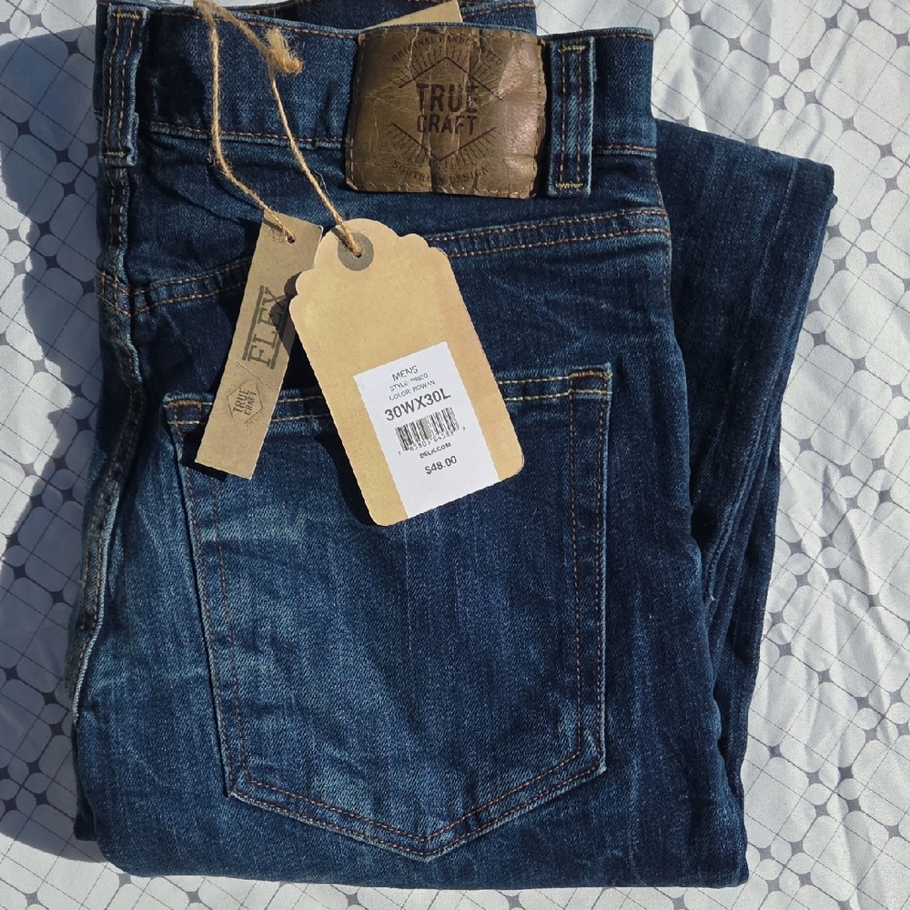 True Craft Men's Dark Blue Denim Jeans